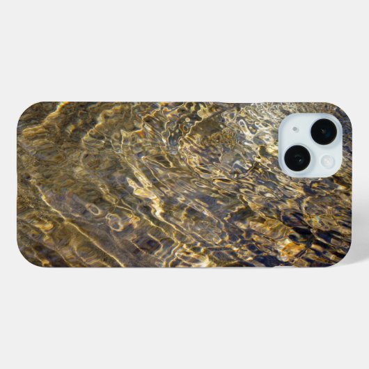 波打つ金ゴールド水抽象芸術 Case-Mate iPhoneケース (裏面 (横))