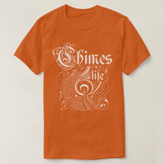 波打つ音楽が人生を誘う Tシャツ (デザイン正面)