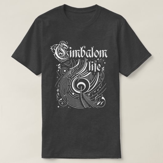 波打つ音楽のシムバロムライフ Tシャツ (デザイン正面)