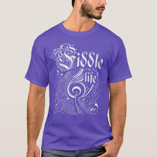 波打つ音楽のバイオリンの生活 Tシャツ
