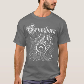 波打つ音楽クラムホルンの生活 Tシャツ
