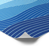 波抽象芸術ミニマリスト構成 ポスター (角)