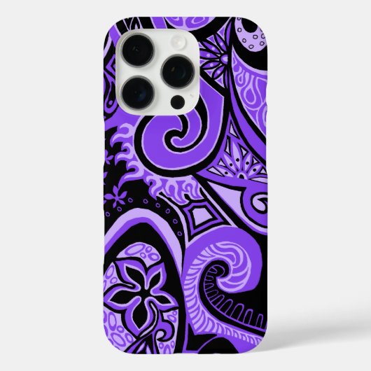 波旅行のヴィンテージのサイケデリックな花のペイズリー Case-Mate iPhoneケース (裏面)