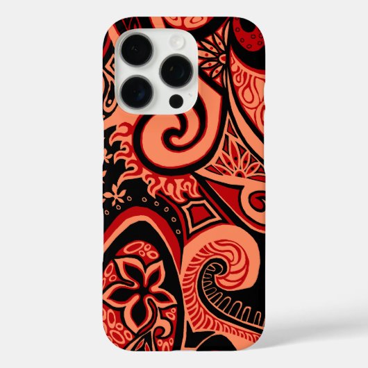 波旅行のヴィンテージのサイケデリックな花のペイズリー Case-Mate iPhoneケース (裏面)