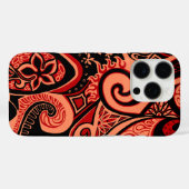 波旅行のヴィンテージのサイケデリックな花のペイズリー Case-Mate iPhoneケース (裏面 (横))
