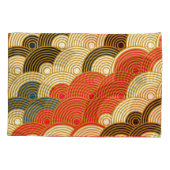 波日本のはかりで測：赤金ゴールド。 枕カバー (裏面)