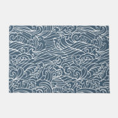 波日本のスタイルパターン ドアマット (正面)