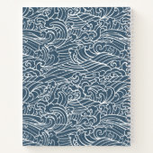 波日本のスタイルパターン ノートブック (裏面)