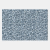 波日本のスタイルパターン ラッピングペーパーシート (正面)