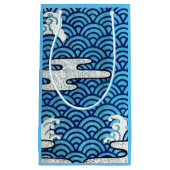 波日本の伝統的模様 スモールペーパーバッグ (正面)