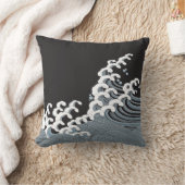 波日本の形パターン クッション (ブランケット)