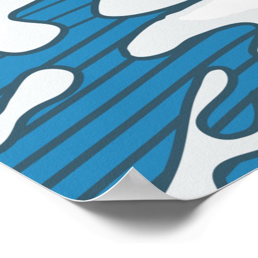 波日本の数 ポスター (角)