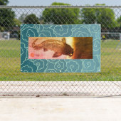 波日本の模様バナー付き魚 横断幕 (インサイチュ)