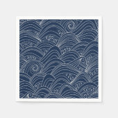 波日本の模様 スタンダードカクテルナプキン (正面)