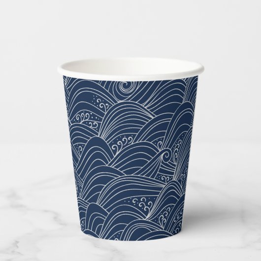 波日本の模様 紙コップ (裏面)
