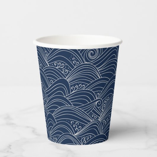 波日本の模様 紙コップ (正面)