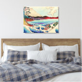 波日本の絵画の山 キャンバスプリント (インサイチュ (寝室))