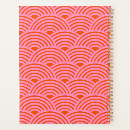 波日本の青海波パタ名門私立校風のーン プランナー手帳 (裏面)