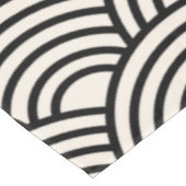 波日本の青貝葉黒白 テーブルクロス (アングル)