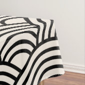 波日本の青貝葉黒白 テーブルクロス (インサイチュ)