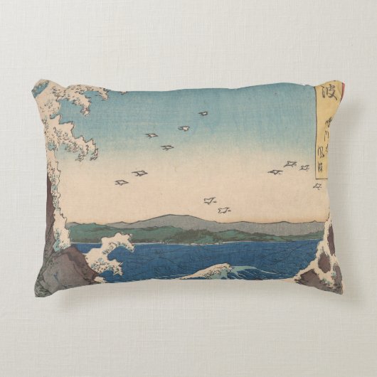 波日本の鳴門ジャグジーのアートワーク アクセントクッション (正面)