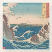 波日本の鳴門ジャグジーのアートワーク ガラスコースター (正面)