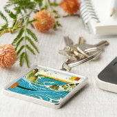 波日本の鳴門ジャグジーのアートワーク キーホルダー (側面)