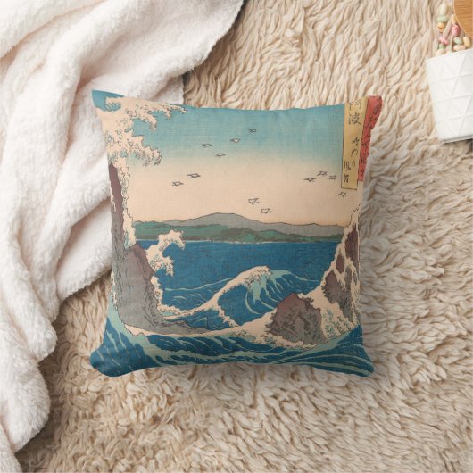 波日本の鳴門ジャグジーのアートワーク クッション (ブランケット)