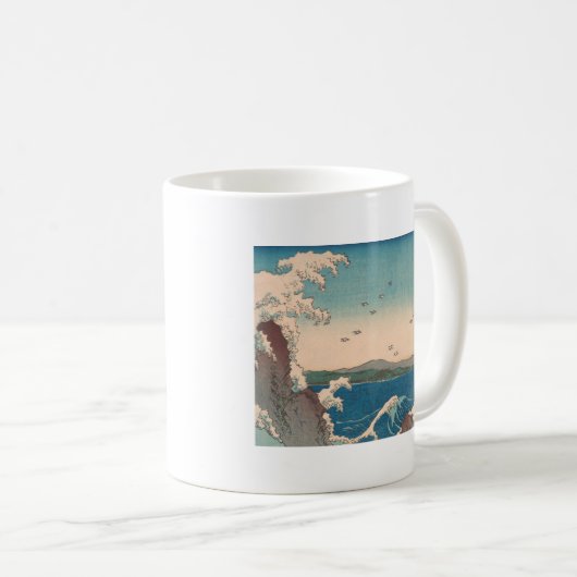 波日本の鳴門ジャグジーのアートワーク コーヒーマグカップ (正面右)
