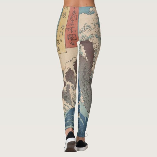 波日本の鳴門ジャグジーのアートワーク レギンス (裏面)