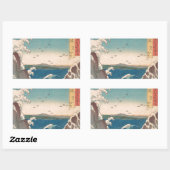 波日本の鳴門ジャグジーのアートワーク 長方形シール (シート)