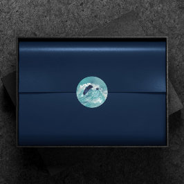 波昇華 | 潮流航海の水青 – 緑 ラウンドシール