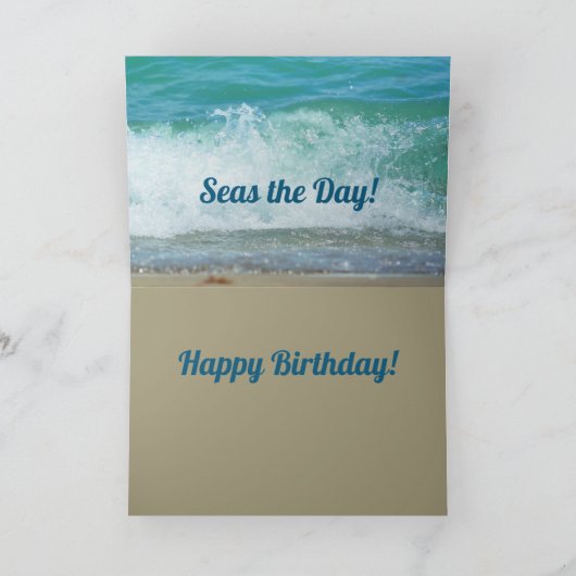 波来の中の幸せ日 カード (内部)