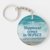 波来の中の幸せ日 キーホルダー (正面)