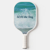 波来の中の幸せ日 ピックルボールラケット (裏面)