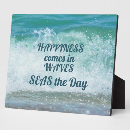 波来の中の幸せ日 フォトプラーク (側面)