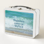 波来の中の幸せ日 メタルランチボックス (正面)