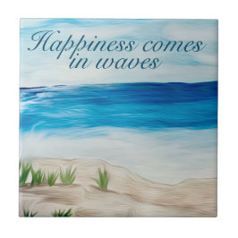 波来の幸せ懸命プラスチックコースター タイル