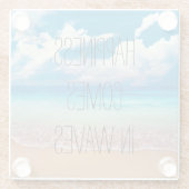 波来の幸せ ガラスコースター (裏面)