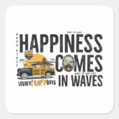 波来の幸せ スクエアシール (正面)