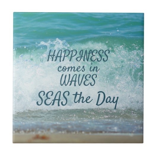 波来の幸せ タイル (正面)