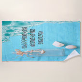 波来の幸せ ビーチタオル (正面)