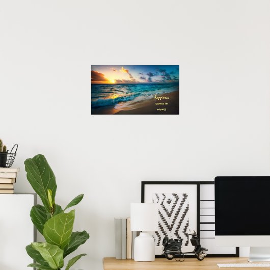 波来の幸せ ポスター (ホームオフィス)