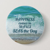 波来の幸せ 缶バッジ (正面)