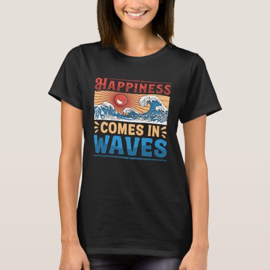 波来の幸せHappiness Vibes Constume Tシャツ (正面)
