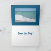 波来の海での一日の幸福 カード (内部)