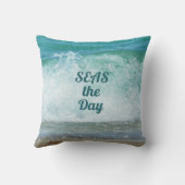 波来の海での一日の幸福 クッション (裏面)