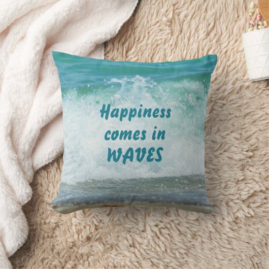 波来の海での一日の幸福 クッション (ブランケット)