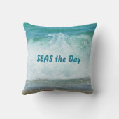 波来の海での一日の幸福 クッション (裏面)