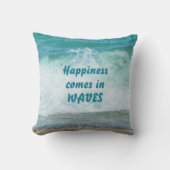 波来の海での一日の幸福 クッション (正面)